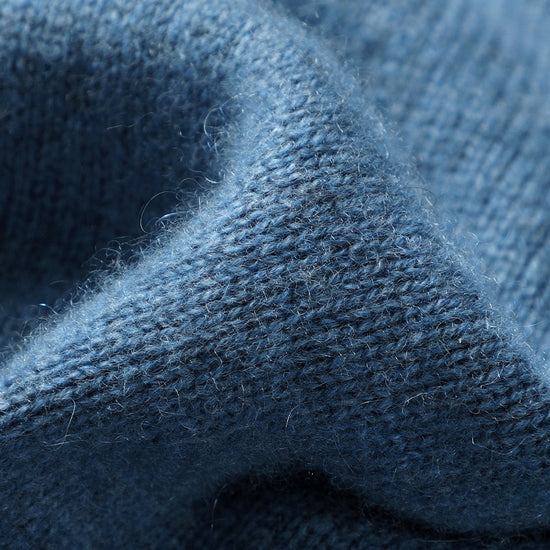 COMOBOCA 100% Cashmere Men's Ribbed Mock Neck Sweater