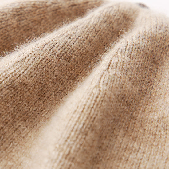 COMOBOCA 100% Cashmere Women's Button Decorated Knit Beanie