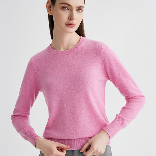 COMOBOCA 100% Cashmere Women's Round Neck Sweater