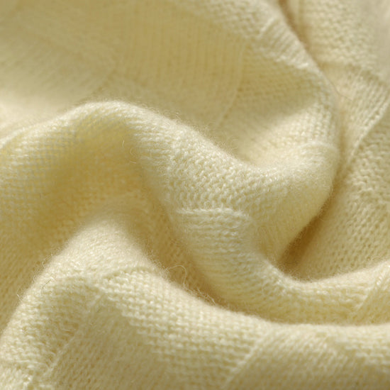 COMOBOCA 100% Cashmere Fringe Solid Color Shawl Scarf