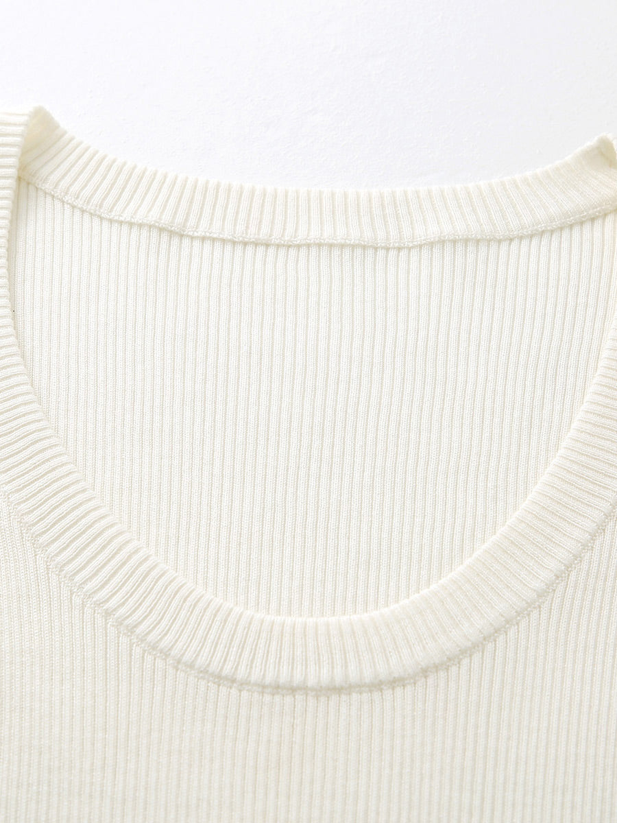 COMOBOCA Women's Ribbed V-Neck Tank Top