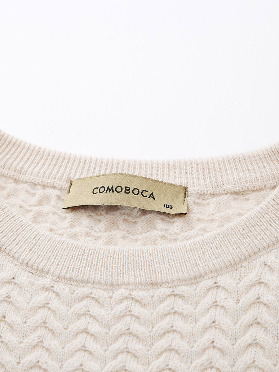 COMOBOCA 100% Wool Women's Knit Sleeveless Sweater Vest