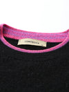 COMOBOCA 100% Cashmere Women's Color Accented Knit Pullover Sweater