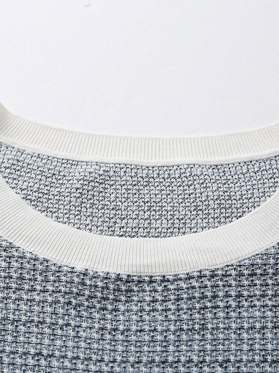 COMOBOCA Women's Chic Striped Knit T-Shirt