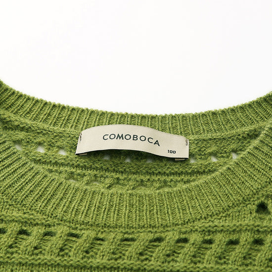 COMOBOCA 100% Wool Women's Soft Knit Lace Sweater