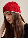 COMOBOCA 100% Cashmere Women's Cable Knit Beanie
