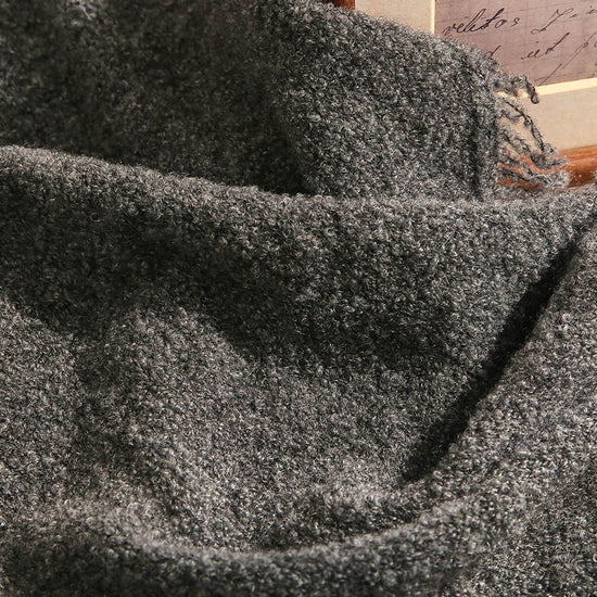 COMOBOCA Women's Fringed Triangle Knit Scarf