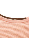 COMOBOCA 100% Cashmere Women's Color Block Knit Sweater