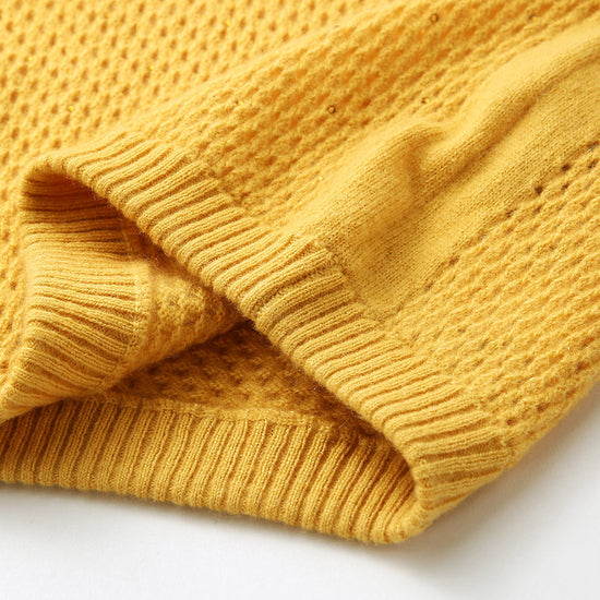 COMOBOCA 100% Cashmere Women's Breathable Mesh Sweater