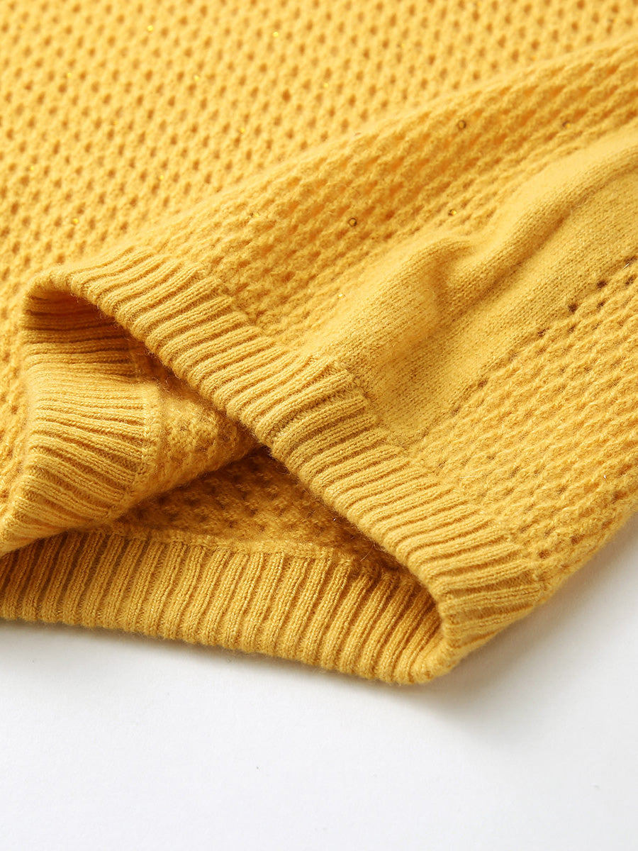 COMOBOCA 100% Cashmere Women's Breathable Mesh Sweater