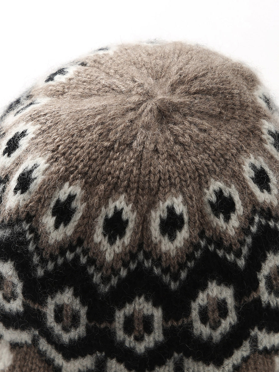COMOBOCA 100% Cashmere Soft Knit Ribbed Beanie