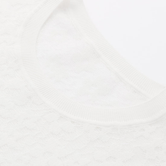 COMOBOCA Women's Cotton Silk Versatile Floral Lace Knit T-Shirt