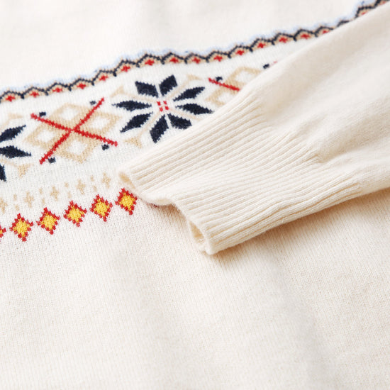 COMOBOCA 100% Cashmere Cozy Nordic Inspired Cardigan