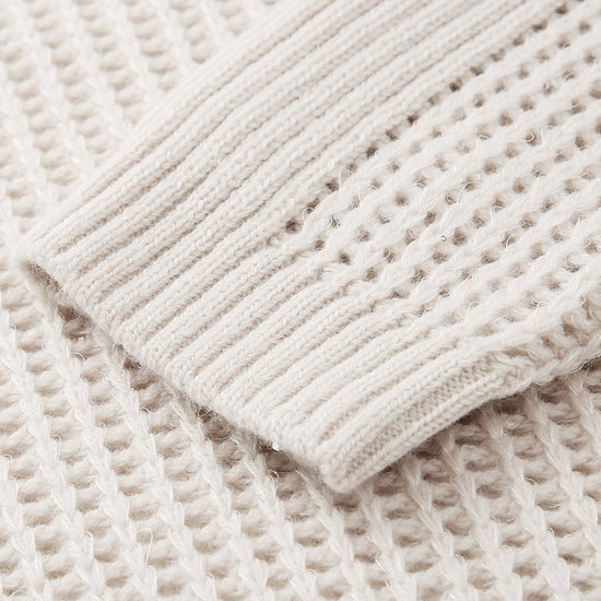 COMOBOCA 100% Wool Women's Ribbed Knit Sweater