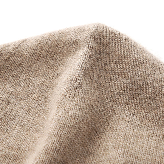 COMOBOCA 100% Cashmere Women's Knit Beanie with Ties