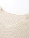 COMOBOCA 100% Cashmere Women's Ribbed V-Neck Knit Sweater