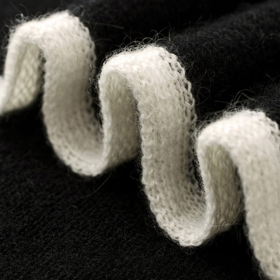 COMOBOCA 100% Cashmere Women's Striped Knit Scarf