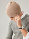 COMOBOCA 100% Wool Men's Ribbed Knit Beanie