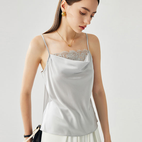 COMOBOCA Women's Adjustable Straps Lace-Trimmed Camisole