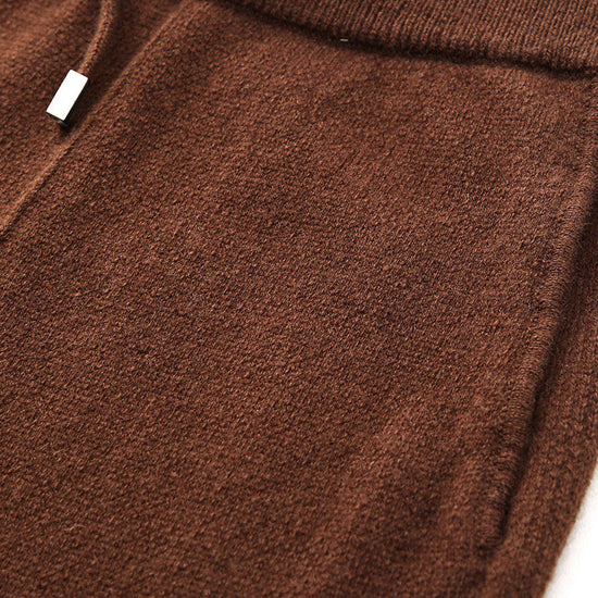 COMOBOCA 100% Wool Women's Wide Leg Pants with Drawstring