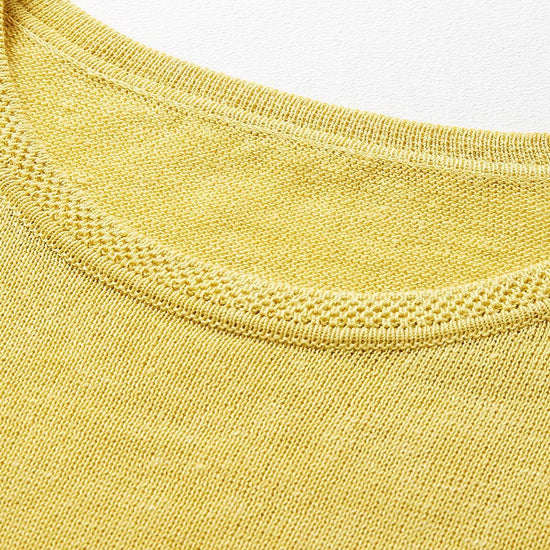 COMOBOCA Women's Scalloped Lace Trim Knit T-Shirt