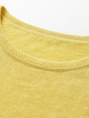 COMOBOCA Women's Scalloped Lace Trim Knit T-Shirt