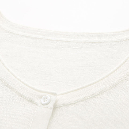 COMOBOCA Women's Button-Up Cardigan with Cable Knit Detail