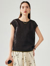 COMOBOCA 100% Mulberry Silk Women's Double Sided T-Shirt