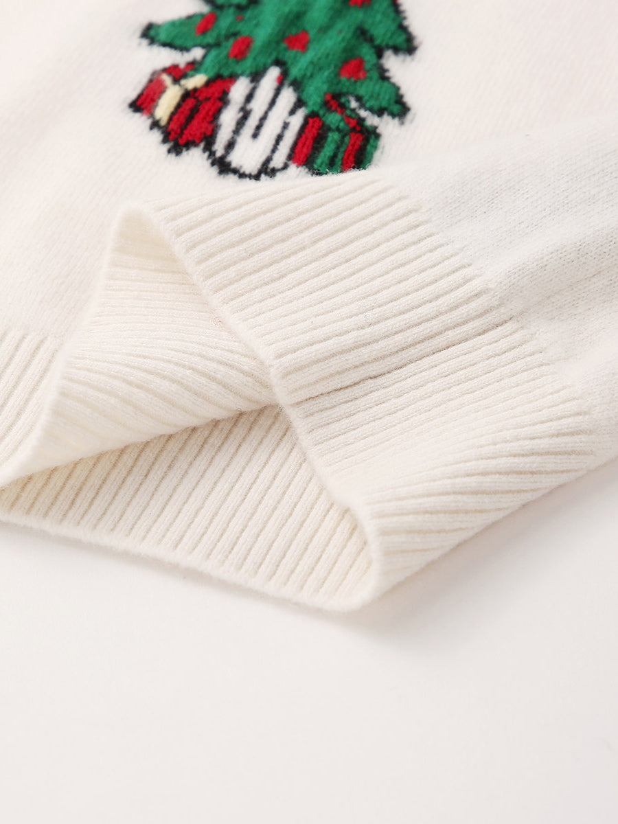 COMOBOCA 100% Wool Kids' Cozy Christmas Knit Sweater