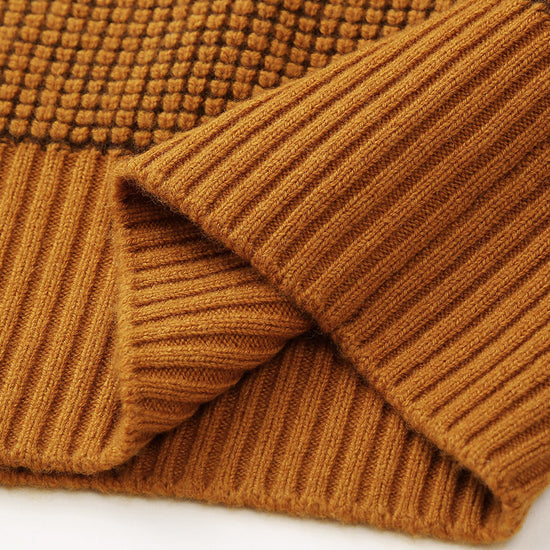 COMOBOCA 100% Wool Women's Colorblock Raglan Sleeve Sweater