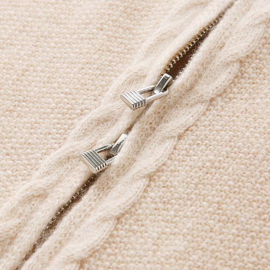 COMOBOCA 100% Cashmere Women's Double Zip Hoodie