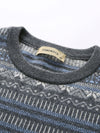 COMOBOCA 100% Cashmere Women's Fair Isle Round Neck Sweater