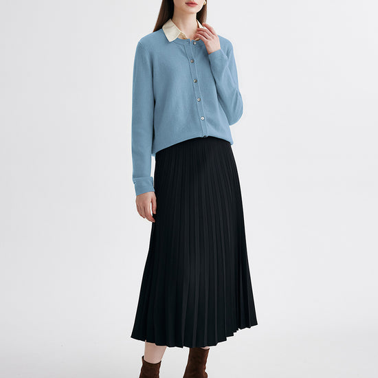 COMOBOCA 100% Cashmere Women's Button-Up Cardigan