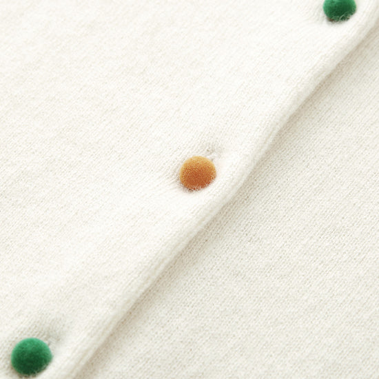 COMOBOCA 100% Cashmere Women's Pumpkin Embroidery Knit Cardigan