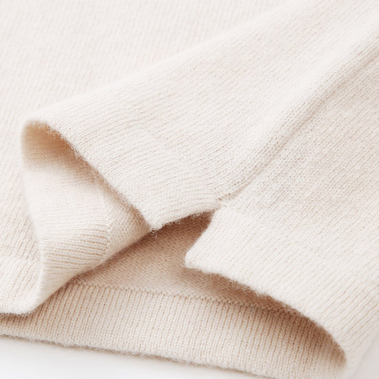 COMOBOCA 100% Wool Women's Color Block Knit Sweater