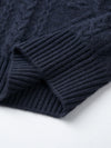 COMOBOCA 100% Cashmere Women's Crew Neck Intarsia Knit Sweater