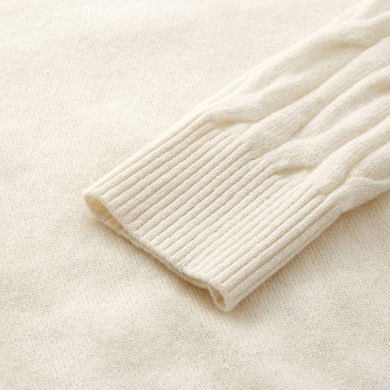 COMOBOCA 100% Cashmere Women's Cable Knit Button Front Cardigan