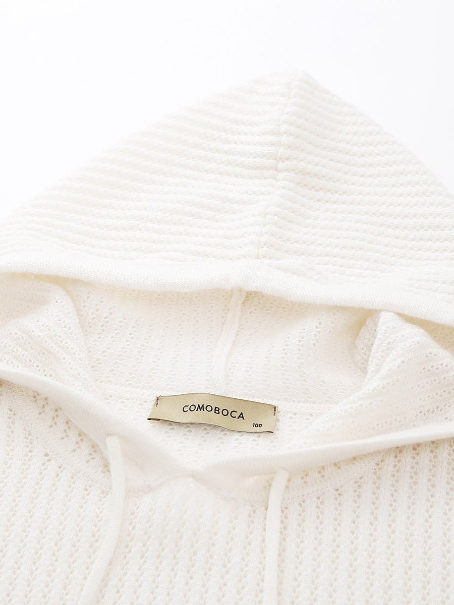 COMOBOCA 100% Wool Women's Sweater Extra Size Knit Hoodie