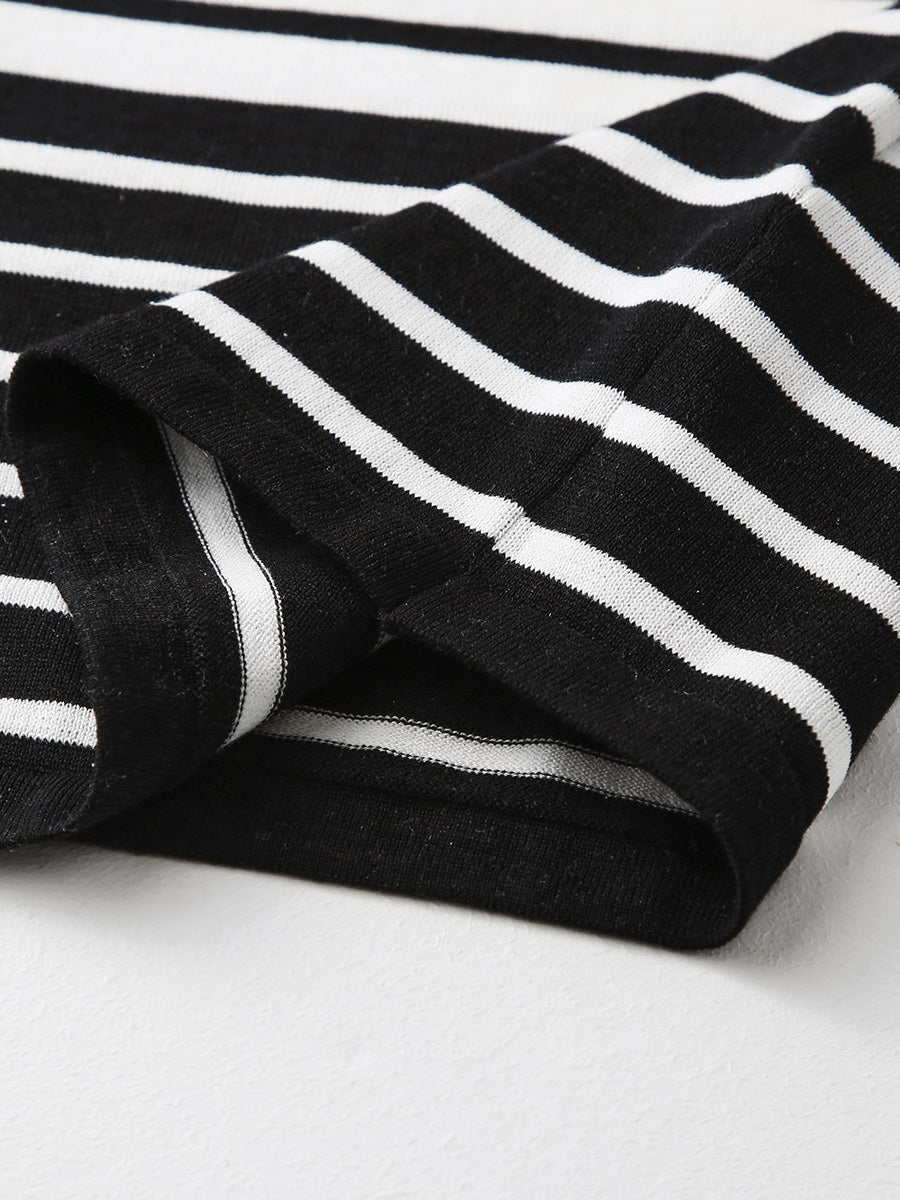 COMOBOCA Women's Striped Button-Up Cardigan