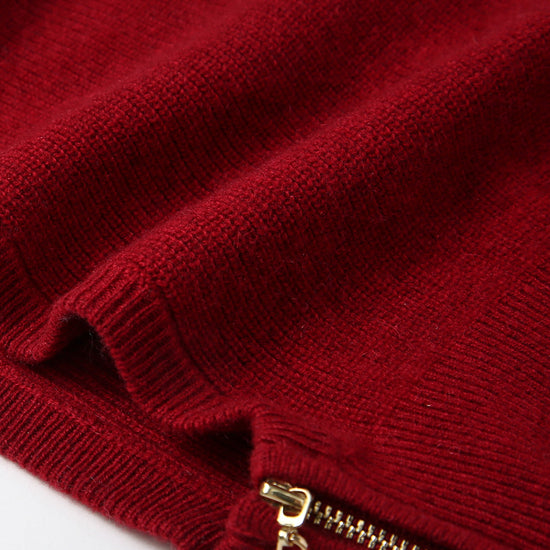 COMOBOCA 100% Cashmere Women's Zip Up Knit Hooded Neck Warmer