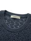 COMOBOCA 100% Cashmere Women's Openwork Round Neck Knit Sweater