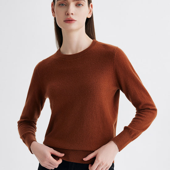 COMOBOCA 100% Cashmere Women's Round Neck Sweater