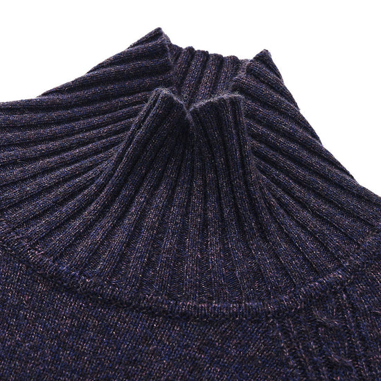 COMOBOCA 100% Cashmere Women's Ribbed Turtleneck Sweater