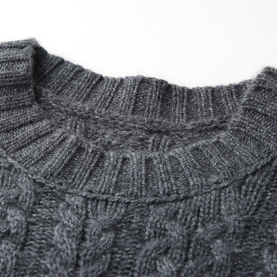 COMOBOCA 100% Cashmere Women's Chunky Cable Knit Sweater