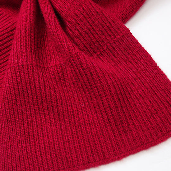 COMOBOCA 100% Wool Elegant Ribbed Scarf