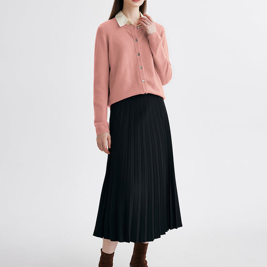 COMOBOCA 100% Cashmere Women's Button-Up Cardigan