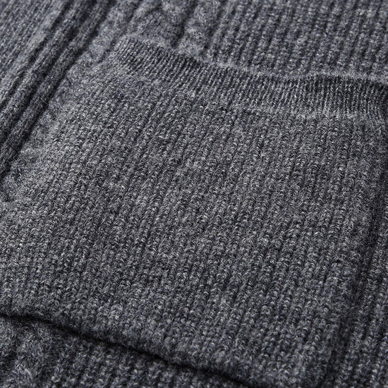 COMOBOCA 100% Wool Women's Cardigan Long Knit Coats with Pockets