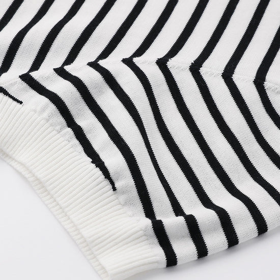 COMOBOCA Women's Striped Button Back T-Shirt