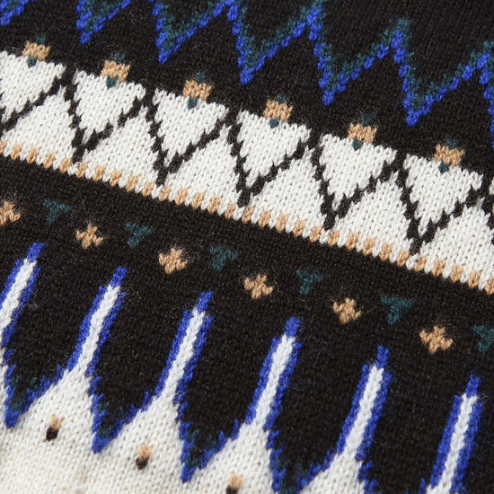 COMOBOCA 100% Wool Women's Nordic Pattern Cable Knit Sweater