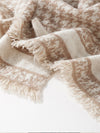 COMOBOCA 100% Cashmere Houndstooth Patterned Scarf